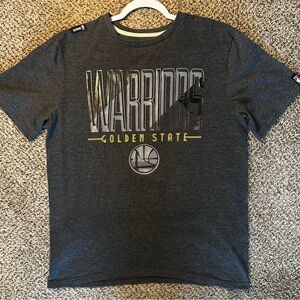 NBA Golden State Warriors Dark Gray Short Sleeve Tee with Yellow Accent